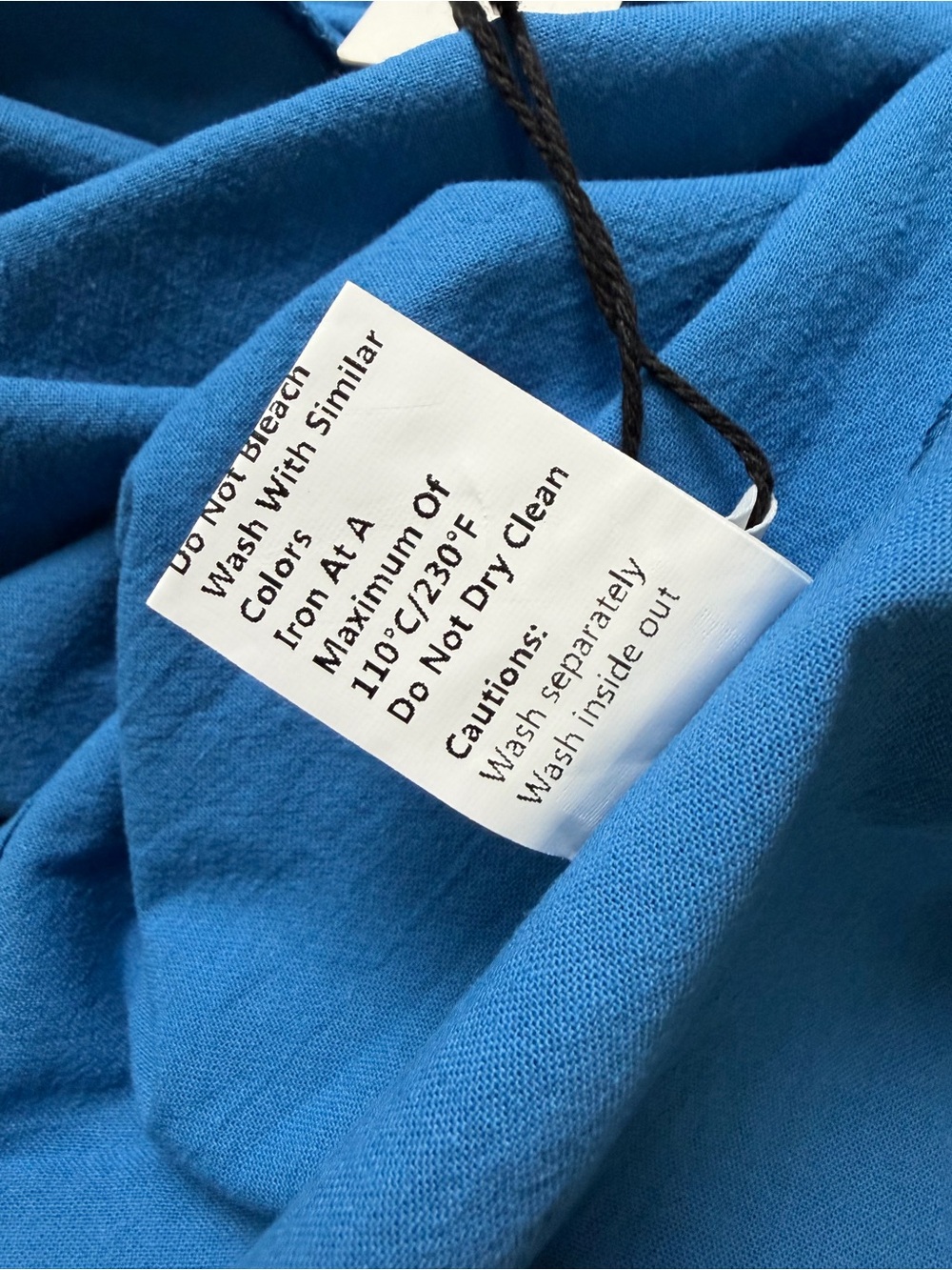 Commense Ocean Blue Embroidered Fish Maxi Dress Small NWT Cotton Blend - Picture 9 of 9